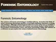 Tablet Screenshot of forensic-entomology.com